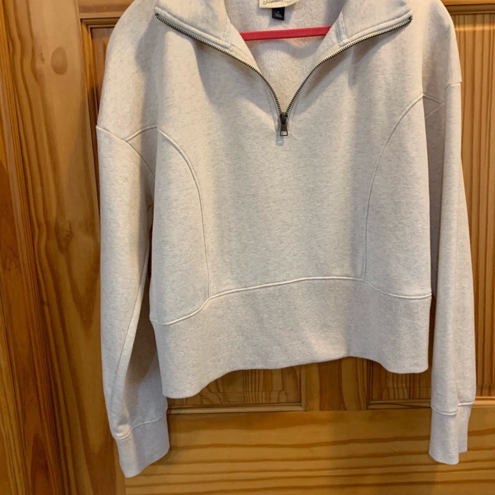 Universal Thread Cream Quarter-Zip Pullover - image 8